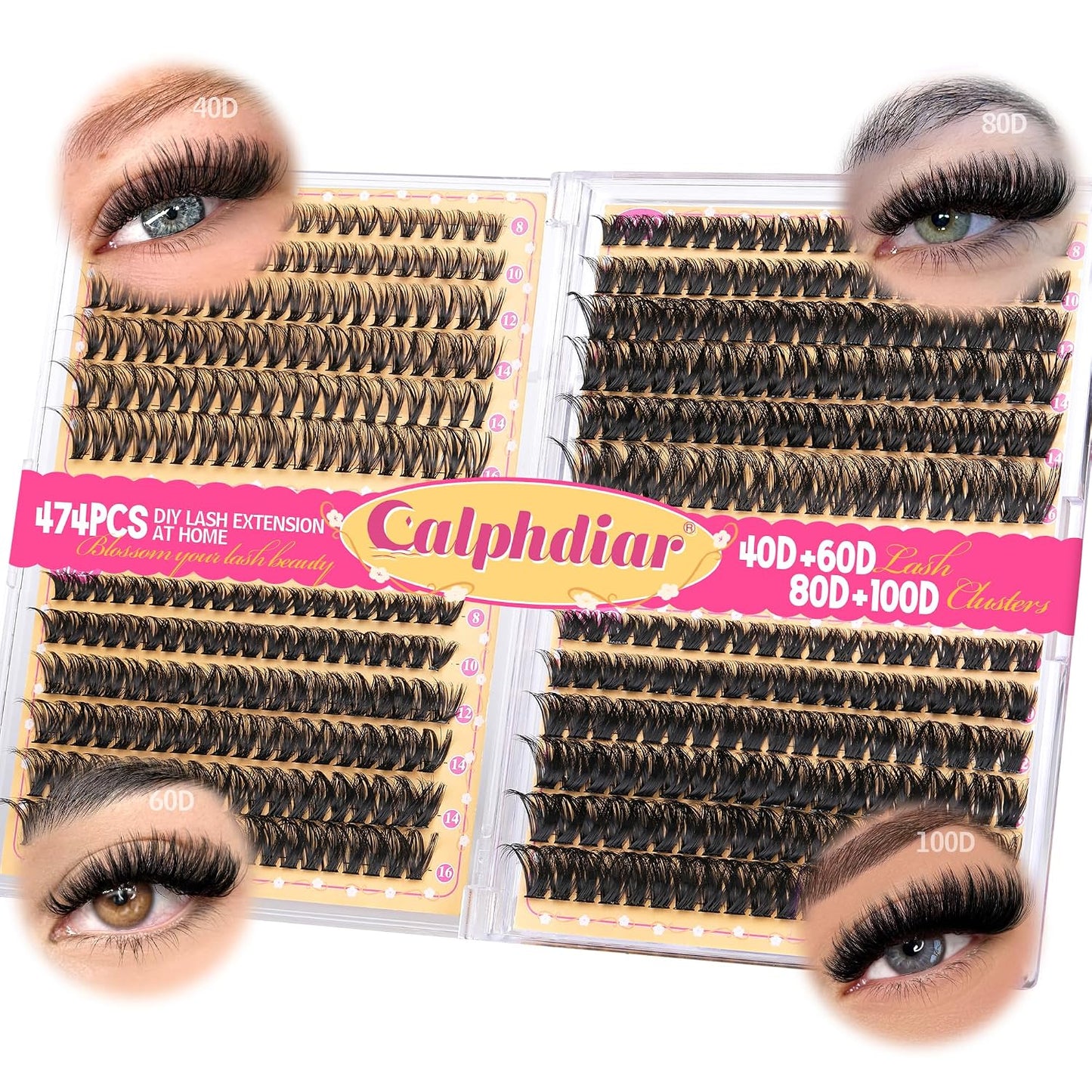 Eyelash Extensions - Enchantress Volume Cluster Lashes | Wispy 10-18mm D-Curl Soft Band for Easy DIY Application