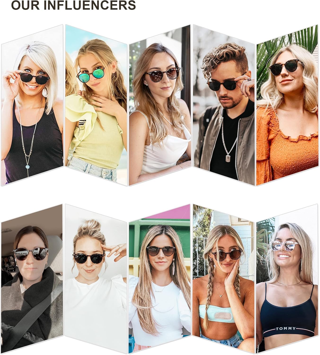 SOJOS Small Round Polarized Sunglasses for Women & Men - Vintage UV400 Protection