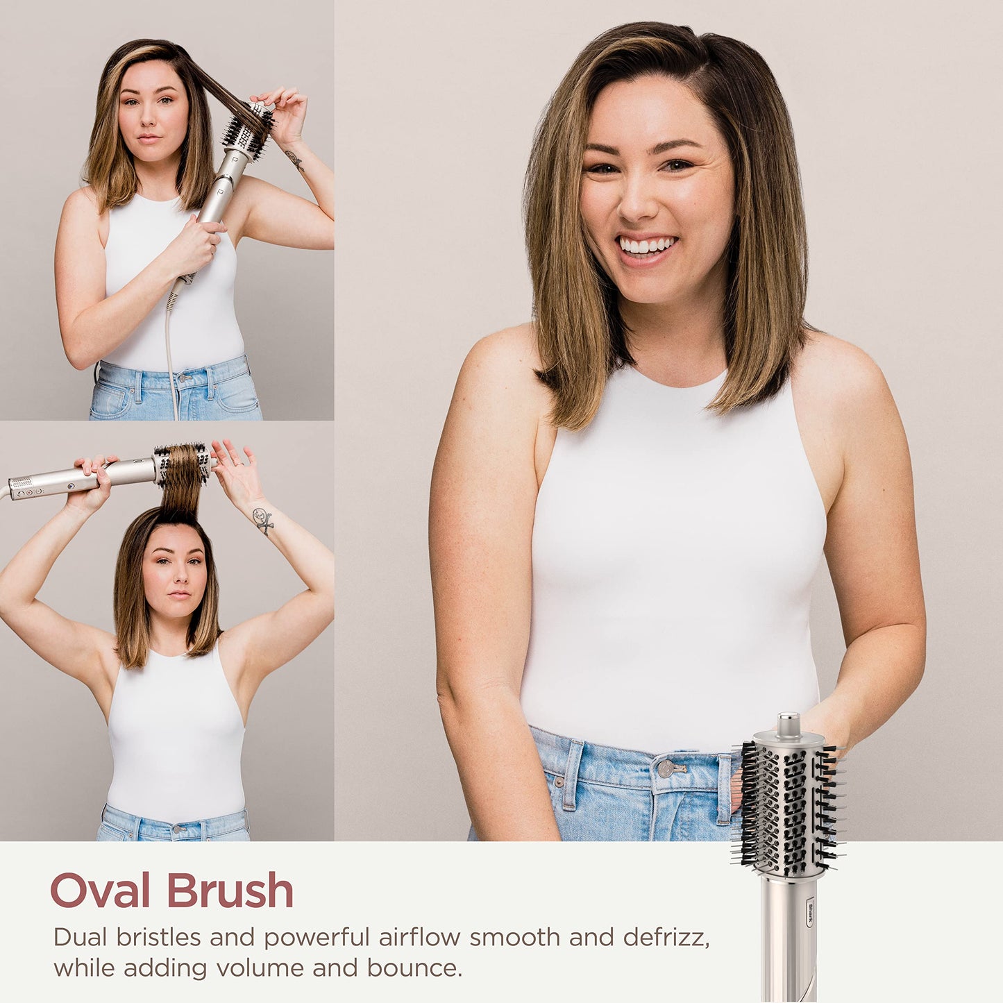 Shark HD435 FlexStyle Air Styling & Drying System,Powerful Hair Blow Dryer & Multi-Styler with Auto-Wrap Curlers,Curl-Defining Diffuser,Oval Brush,&-Concentrator Attachment,Stone,(Pack of 2)