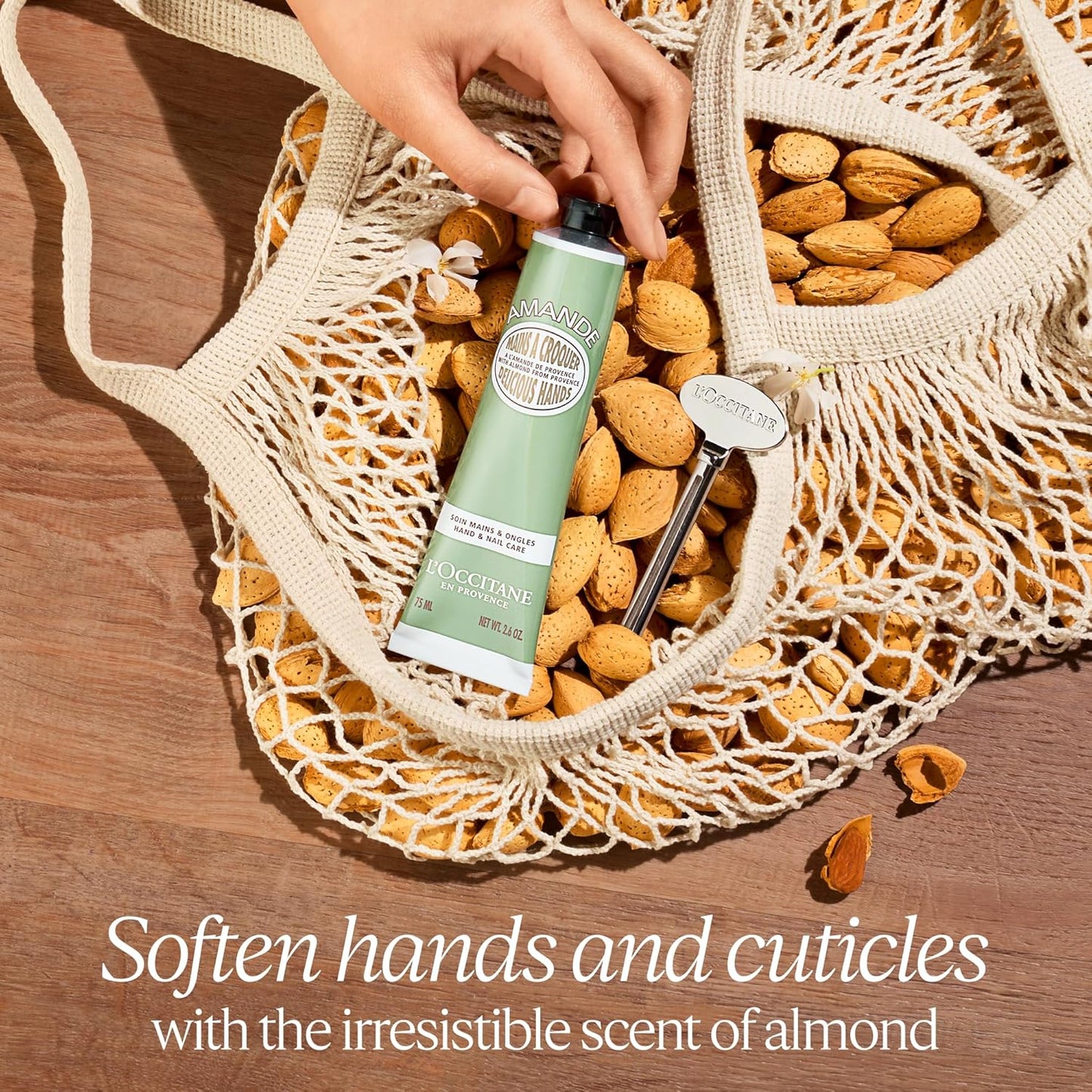 L’Occitane Almond Hand Cream - Hydrating & Nourishing Formula for Dry Skin & Cuticles | Fast-Absorbing, Vegan Scented