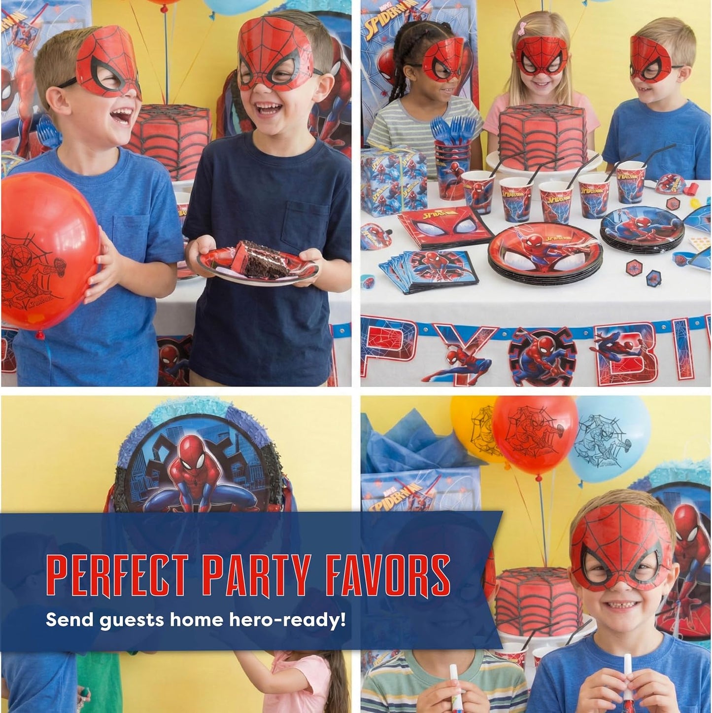 Spiderman Party Favors - Officially Licensed Masks & Birthday Decorations | Fun for Kids