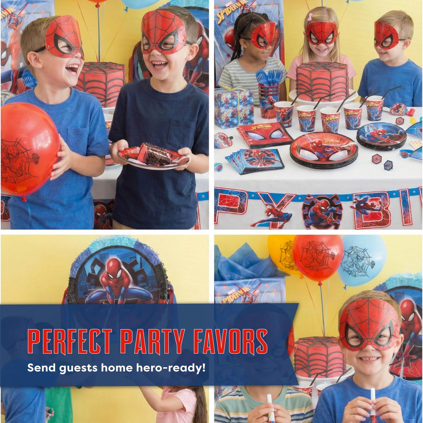 Unique Spiderman Party Favors and Birthday Decorations - Spider Man Masks - Officially Licensed (16)
