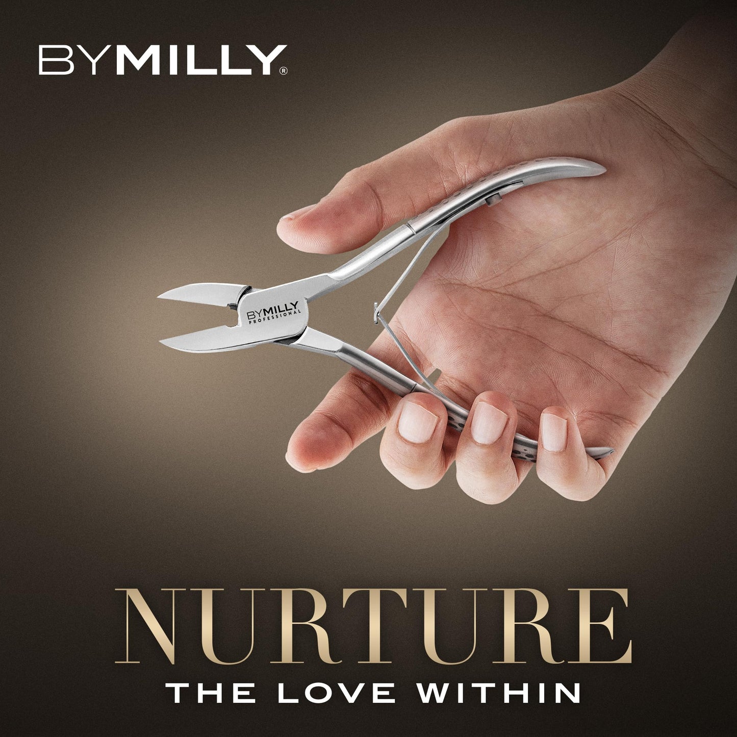 By MILLY Straight Blade Toenail Clippers for Thick Toenails, Professional Nail Clipper for Hard and Ingrown Toenails (Matte Silver)