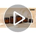 Segbeauty 2oz Amber Glass Jars (4 Pack) - Refillable Cosmetic Containers