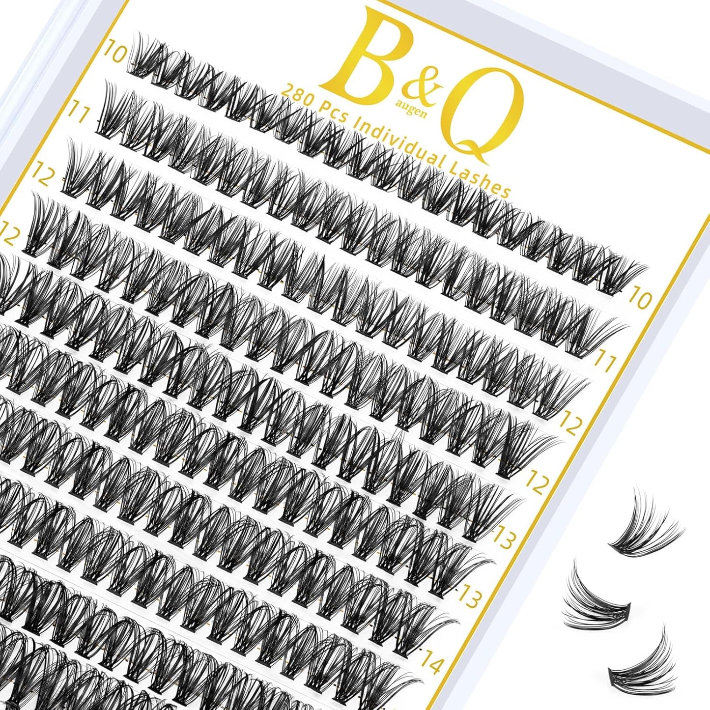 Lash Clusters 280PCS - Natural Wispy Eyelash Extensions 9-16mm | Soft Thin Band for DIY Comfort