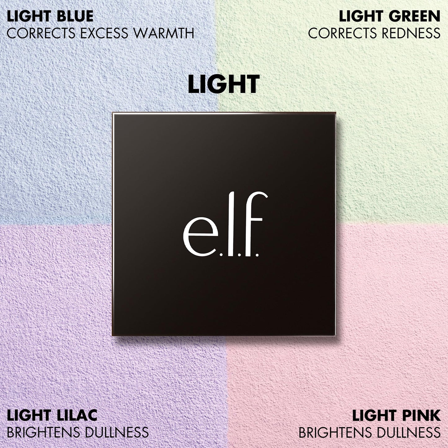 e.l.f. Set it Bright Powder Quad, Brightening Loose Setting Powder, Bakes, Blurs & Sets for Soft-Matte Radiance, Velvet Puff Included, Vegan & Cruelty-Free, Light