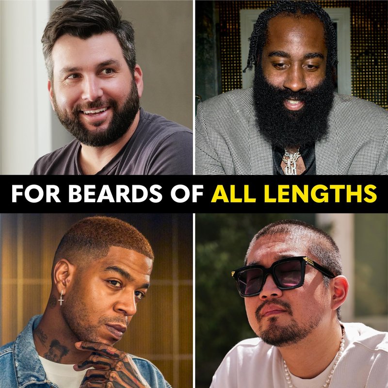 The Beard Club Brush, Comb and Scissors Grooming Kit for Men's Beards and Mustaches Gift Set