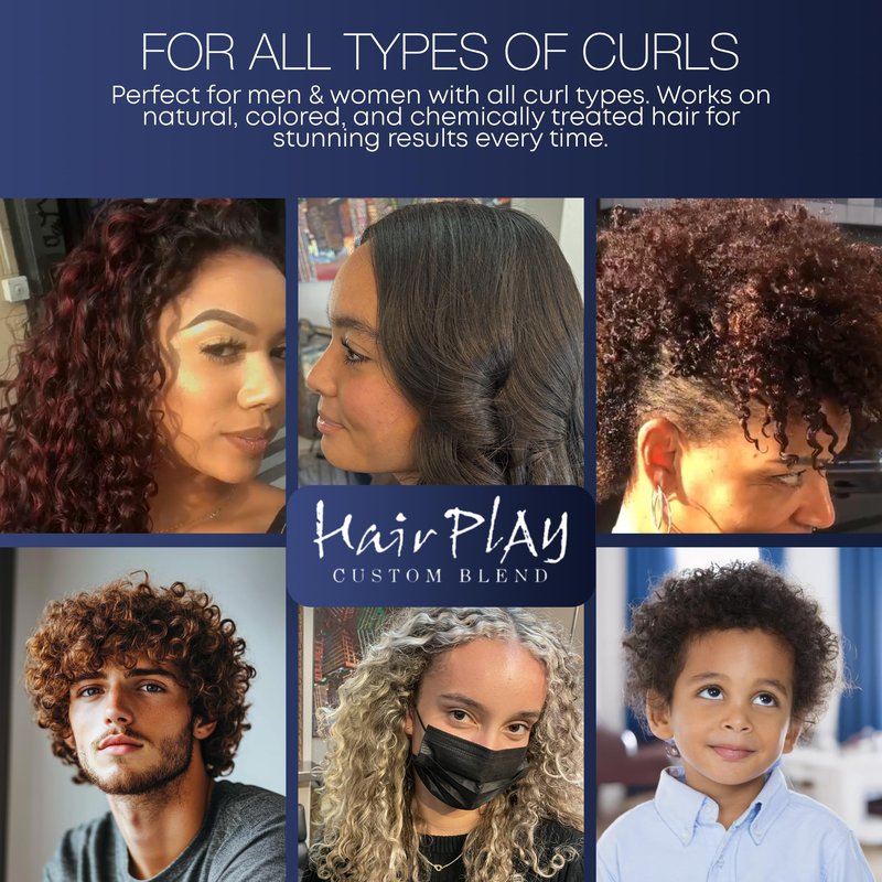 Hair Play Set #1 Hair Foam Mousse - Light Hold Styling Foam for Frizz Control - Volume Mousse for Fine Hair & Natural Straight Hair- Lightweight & Non-Greasy - Refill Hair Mousse Bottle - 16 Fl Oz