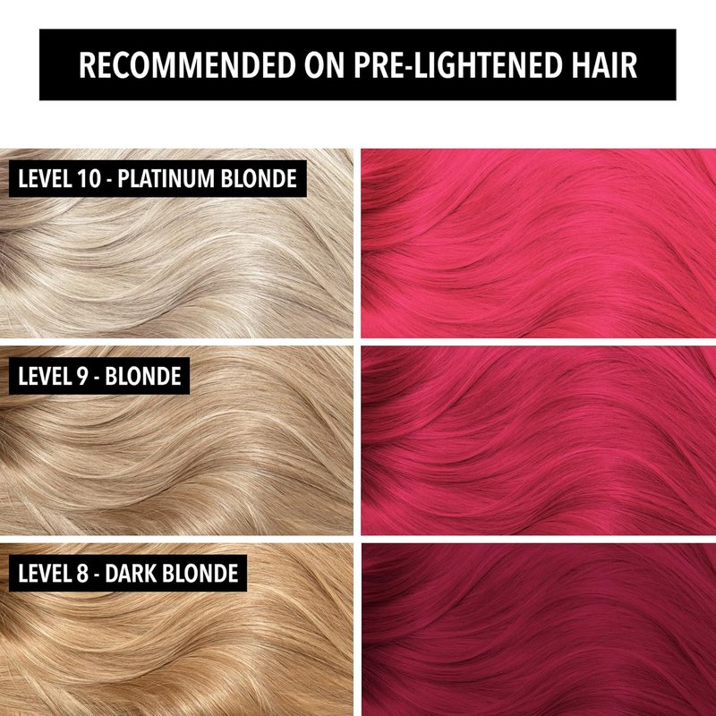 True Hot Pink Semi-Permanent Hair Color - Pulp Riot First Base, Vegan Formula, 4oz Tube | Long-Lasting Vibrancy