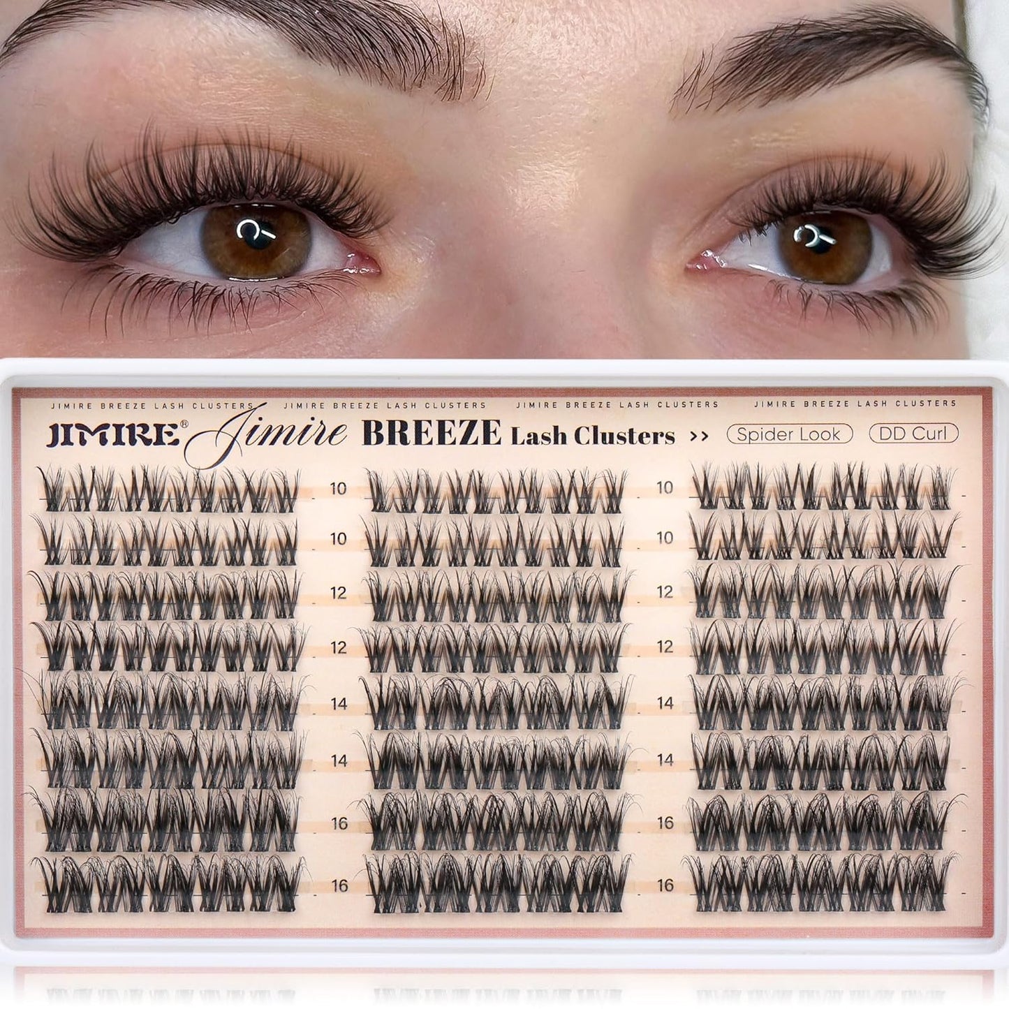 Spider Lash Clusters - Wispy Fluffy Eyelash Extensions for Natural Look | 10-16MM DD Curl