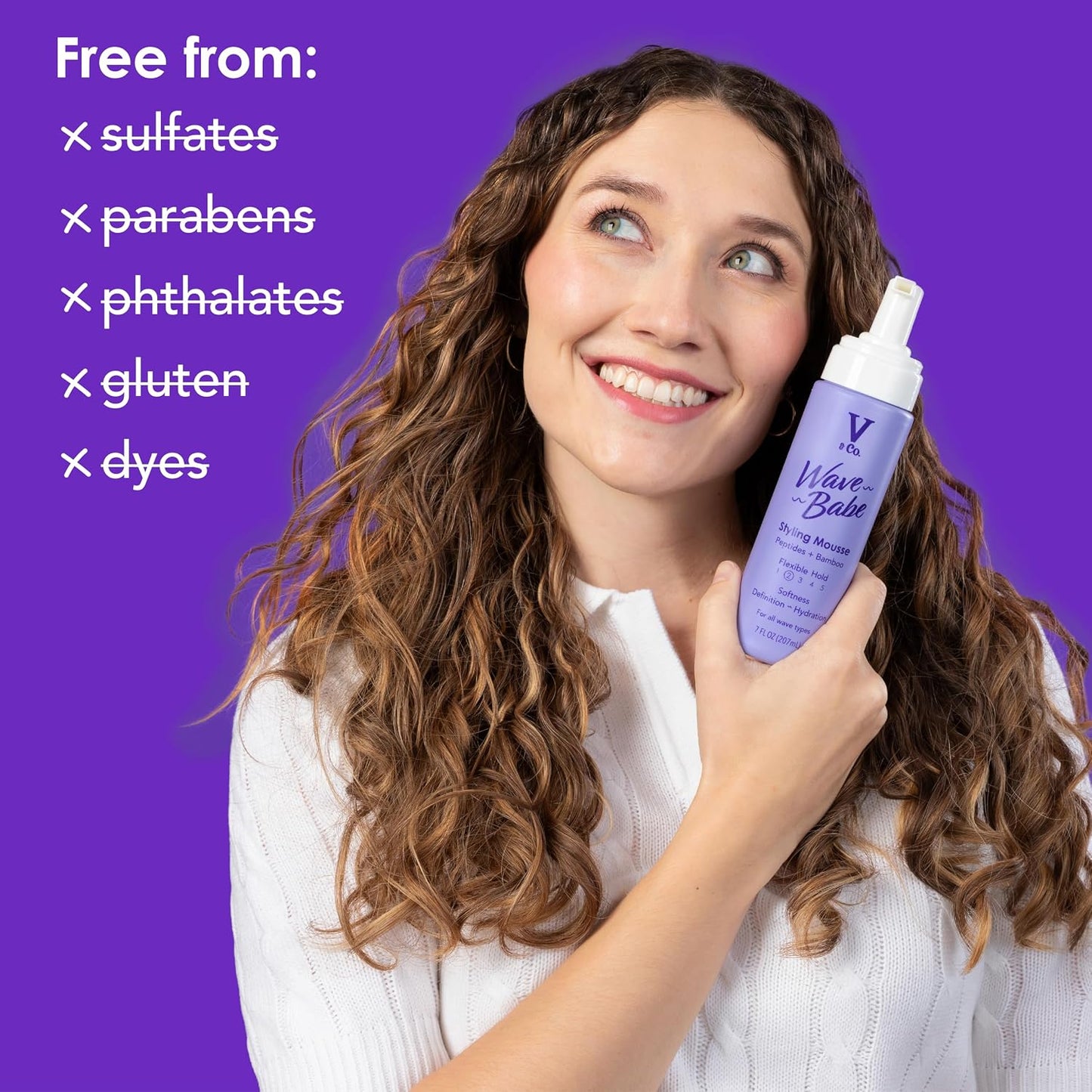 Wave Babe Styling Mousse - Lightweight Hair Volume & Hold | Perfect for All Hair Types