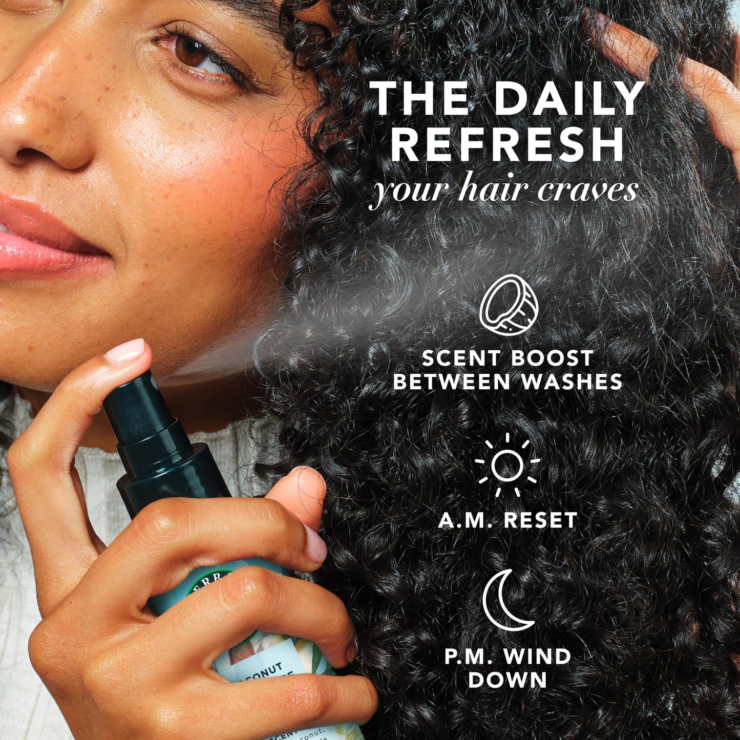 Herbal Essences Coconut Fragrance Hair Mist, Coconut Scent, Frizz Control, 3.2 fl oz, for all Hair Types