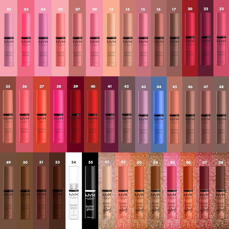 NYX Butter Gloss - Non-Sticky Vegan Lip Gloss for Shiny Finish | Bling Effect