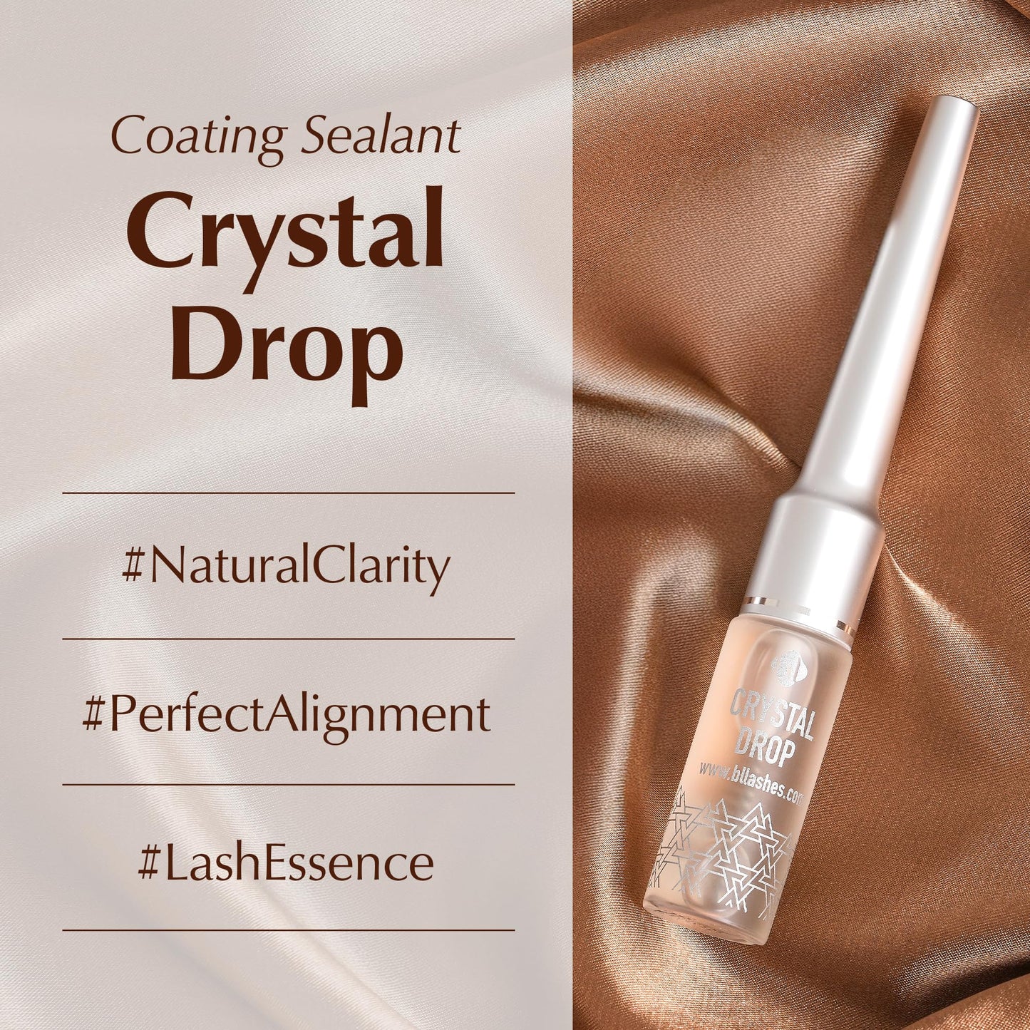 BL Lashes Crystal Drop | Lash Sealant for Long-Lasting Lash Extensions Retention, Waterproof Coating, Brush Type Lash Sealer (0.24 fl.oz, Clear)