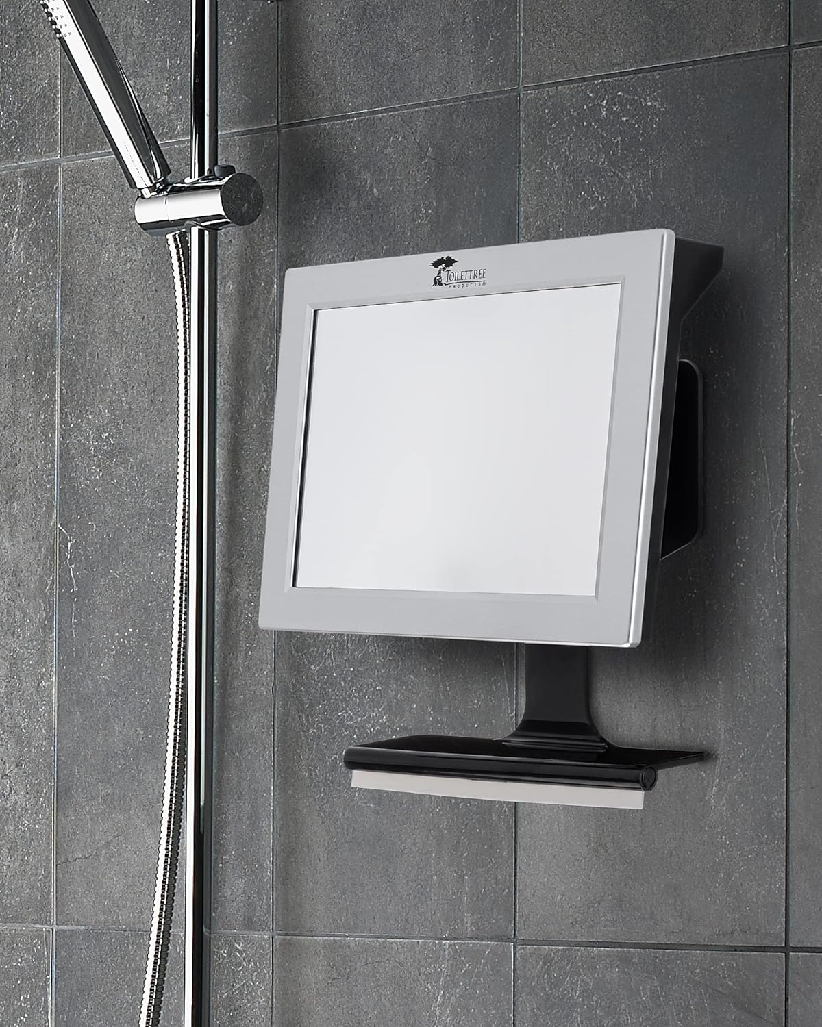 Fogless Shower Mirror with Squeegee - Adjustable Anti-Fog Bathroom Mirror | Rust-Proof, Impact-Resistant Design