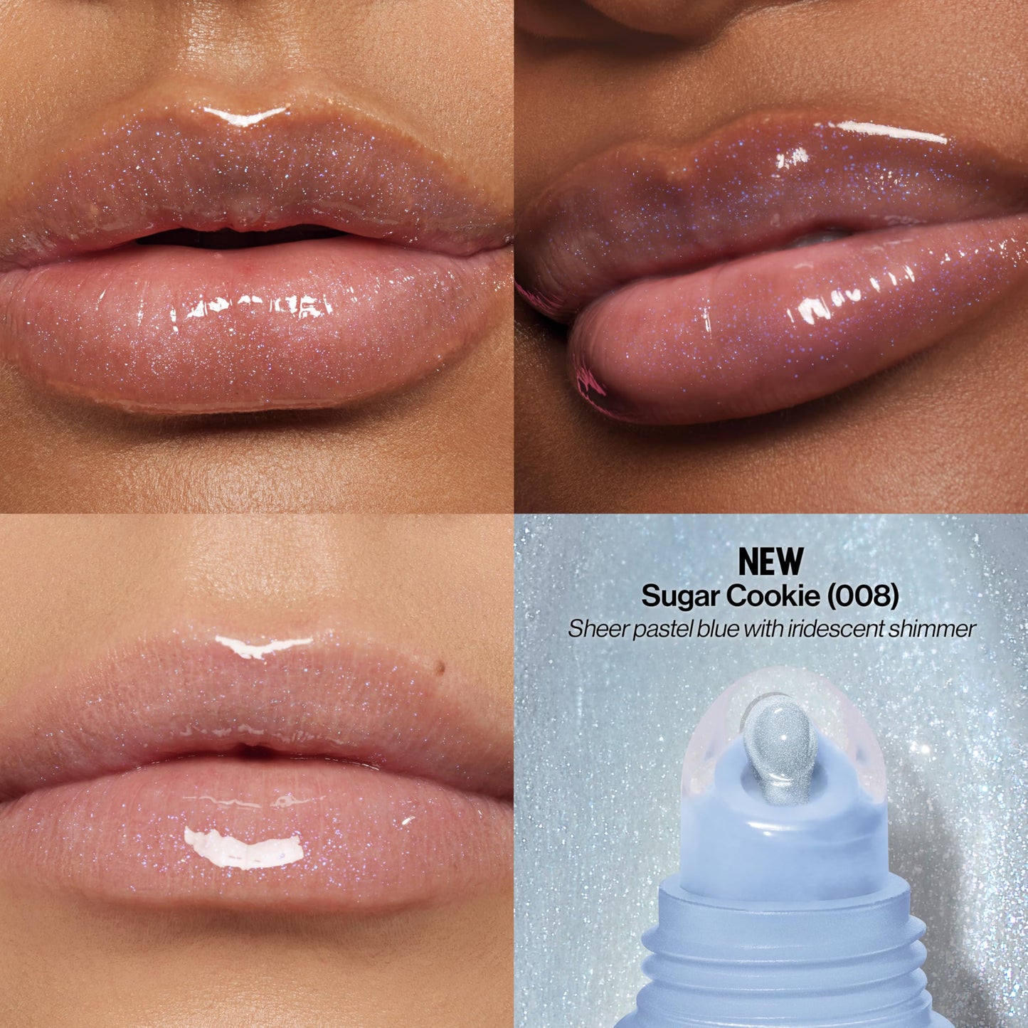 Revlon Glimmer Lip Treat Balm + Mask, Overnight Peptide Lip Treatment, Hydrating, 008 Sugar Cookie, 0.4 fl oz