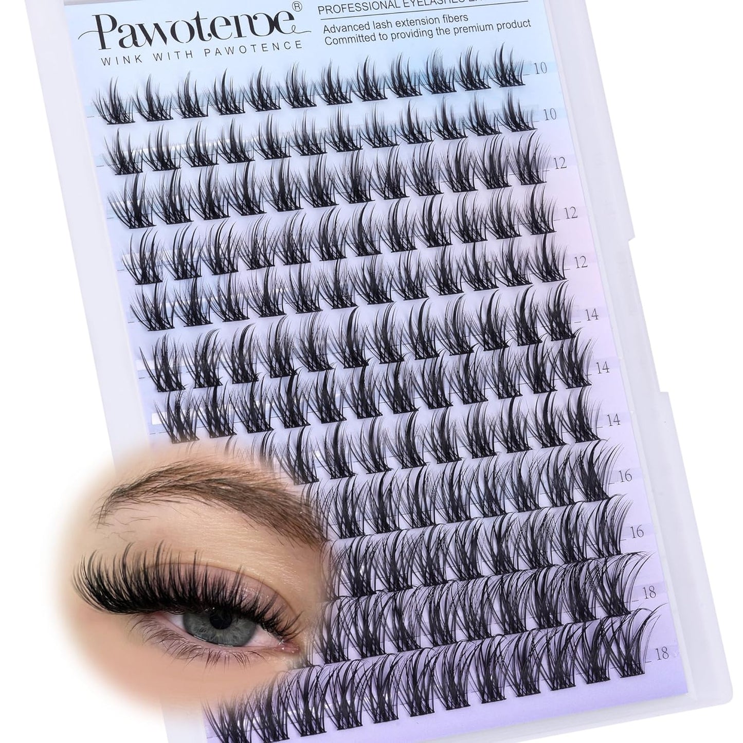 Manga Lash Clusters - 10-18mm Individual Eyelash Extensions | 144pcs Anime False Lashes for DIY Application