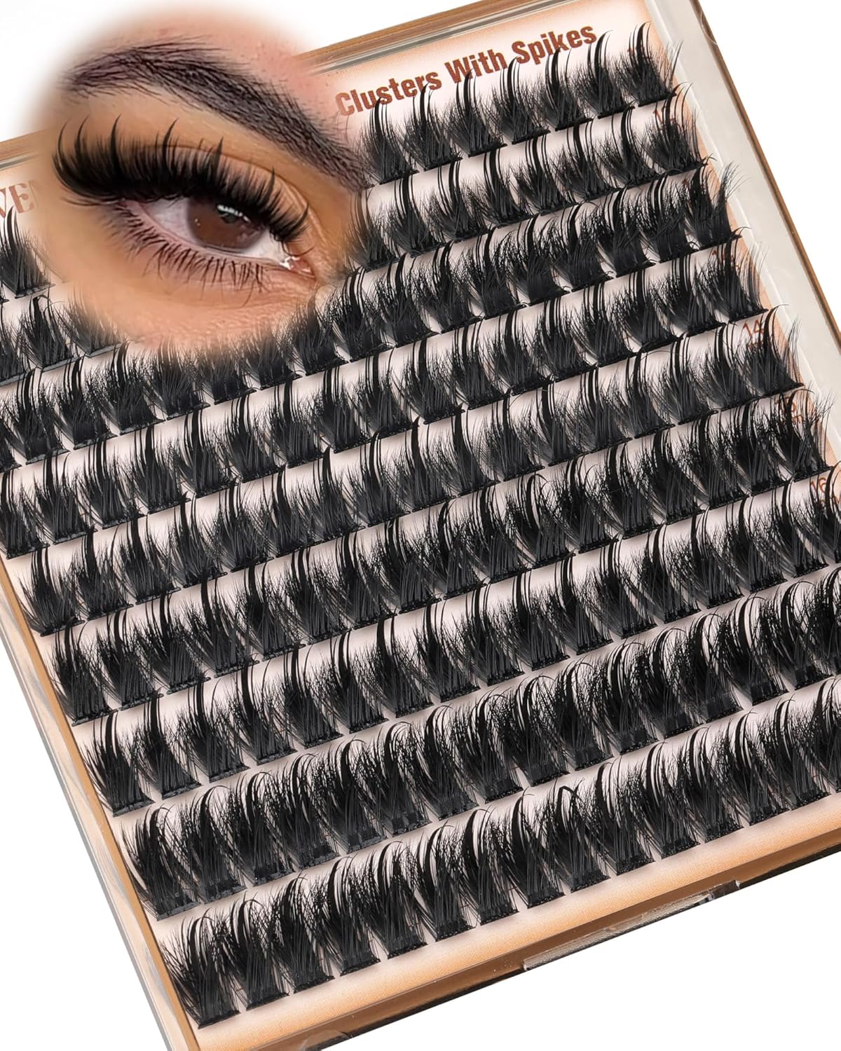 Manga Lash Clusters - Wispy Fluffy Anime Eyelash Extensions | Reusable Faux Mink, D Curve 12-18mm, 204 Pieces