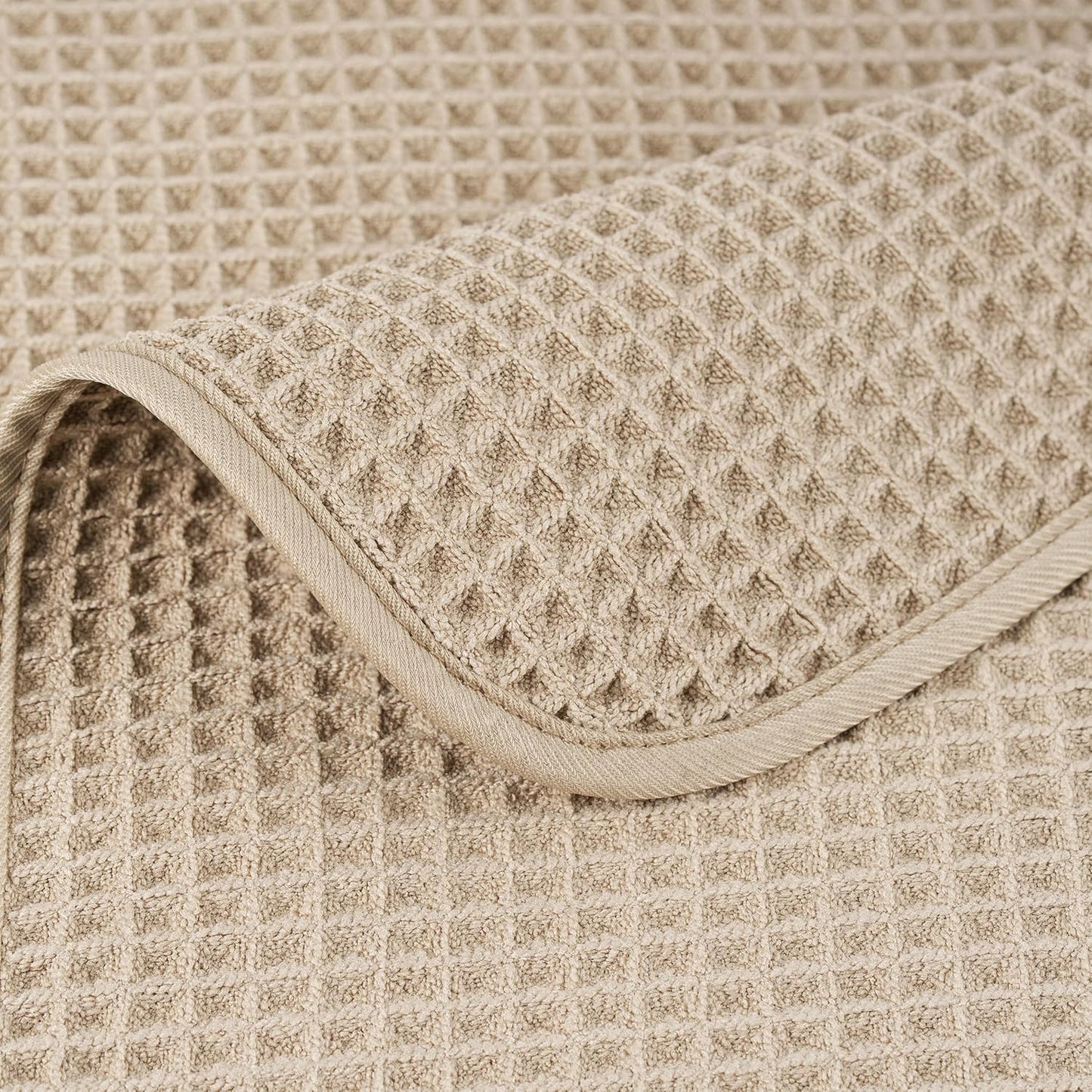 Microfiber Washcloths - Lint-Free Face Towels, 430 GSM | 13 x 13 in, 4 Pack - Waffle Weave