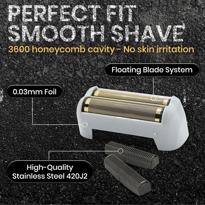 2 Pack Pro Shaver Replacement Foil and Cutters Compatible with Andis Foil TS-1 TS-2, ProFoil Lithium Foil Shaver, Replacement Blades and Foil