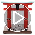 Miniature Japanese Torii Gate Ornament - Resin Zen Garden Decor
