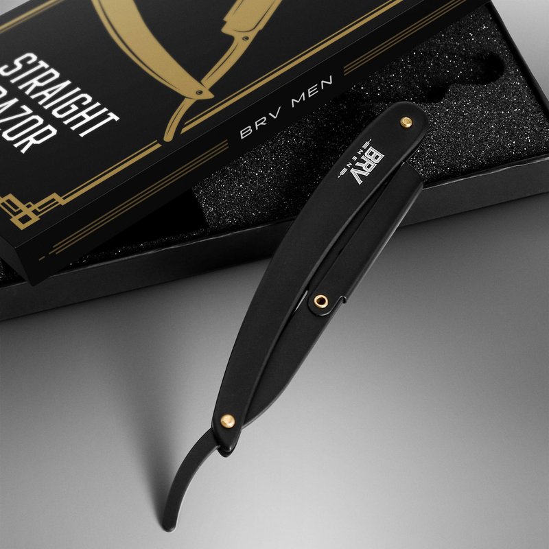 100 Single Edge Stainless Steel Barber Razor Kit - Shavette Straight Edge for Men