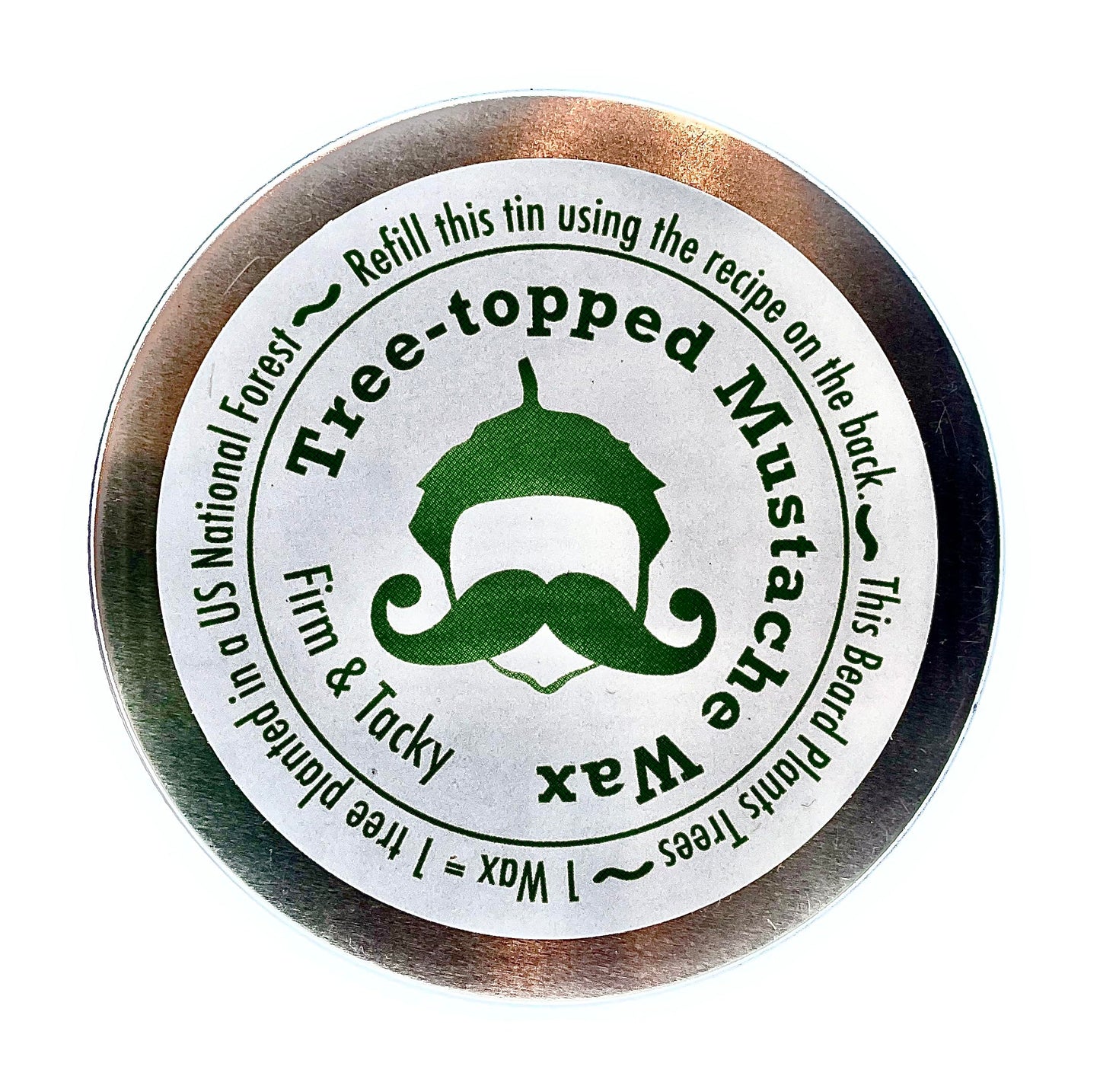 Green Beard Grmng Tree-Topped Mustache Wax for Men – Firm & Tacky Hold with Natural Beeswax & Hempseed Oil – Styles, Shapes & Controls 2 Ounce (Pack of 1)