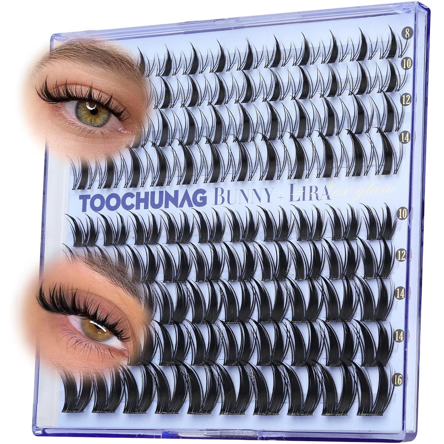 Anime Lash Clusters - 12-20mm Volume Extensions for DIY Manga Looks | D Curly Wispy Lashes