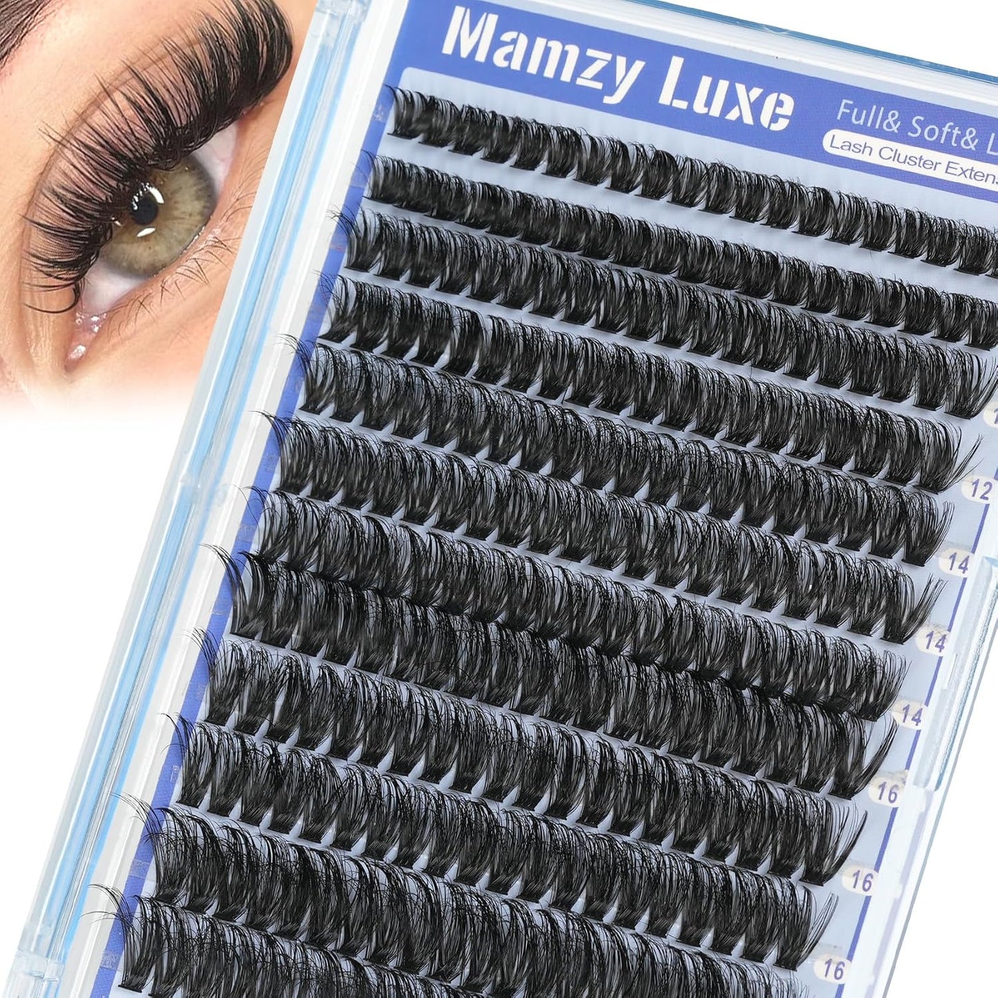 Lash Clusters Kit - 708 Pcs Individual Eyelash Extensions | 30D-100D Wispy Lashes with Bond, Seal & Tweezers - 10-16mm Mix