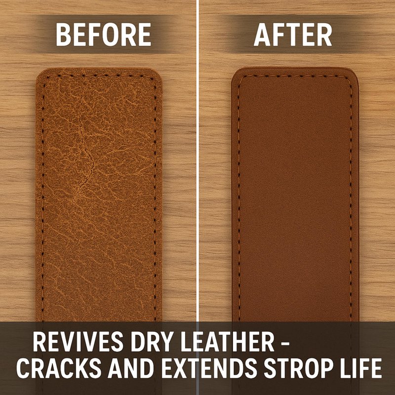 GENTS Leather Strop Conditioning Paste – 30ml Leather Balm for Razor Strops – Softens, Protects & Restores Leather – Maintain Straight Razor Strops, Belts & Leather Tools