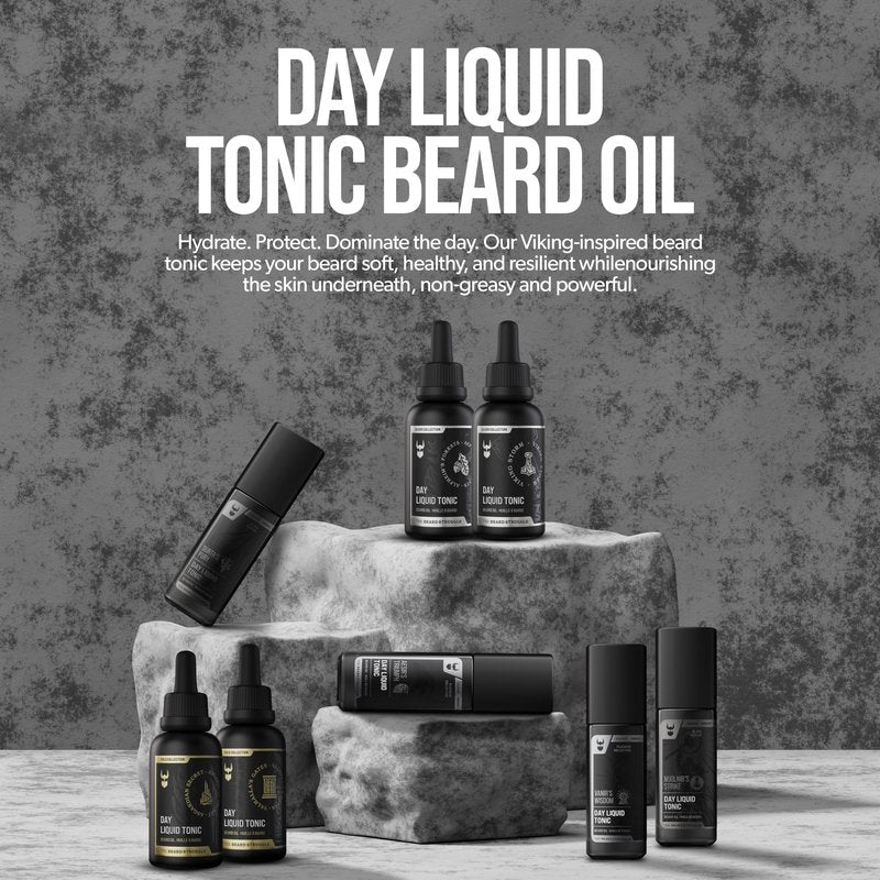 The Beard Struggle - Day Liquid Tonic Beard Oil - Platinum Collection, Aesir's Triumph - Beard Oil for Men - Moisturize, Softens Hair, Reduces Itch - Day Time Beard Growth Oil (1.35 Fl oz)