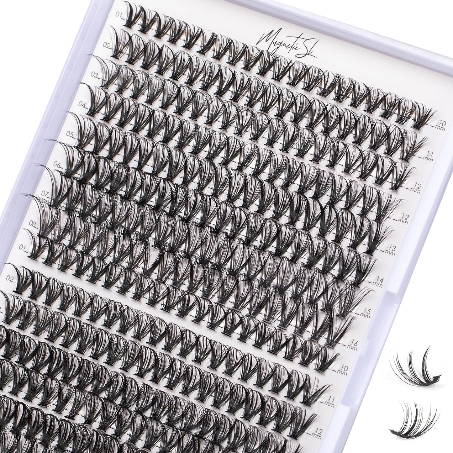 Lash Clusters - 480 Multi-Style False Eyelash Extensions | 10-20mm Thick 60D-100D for DIY Beginners