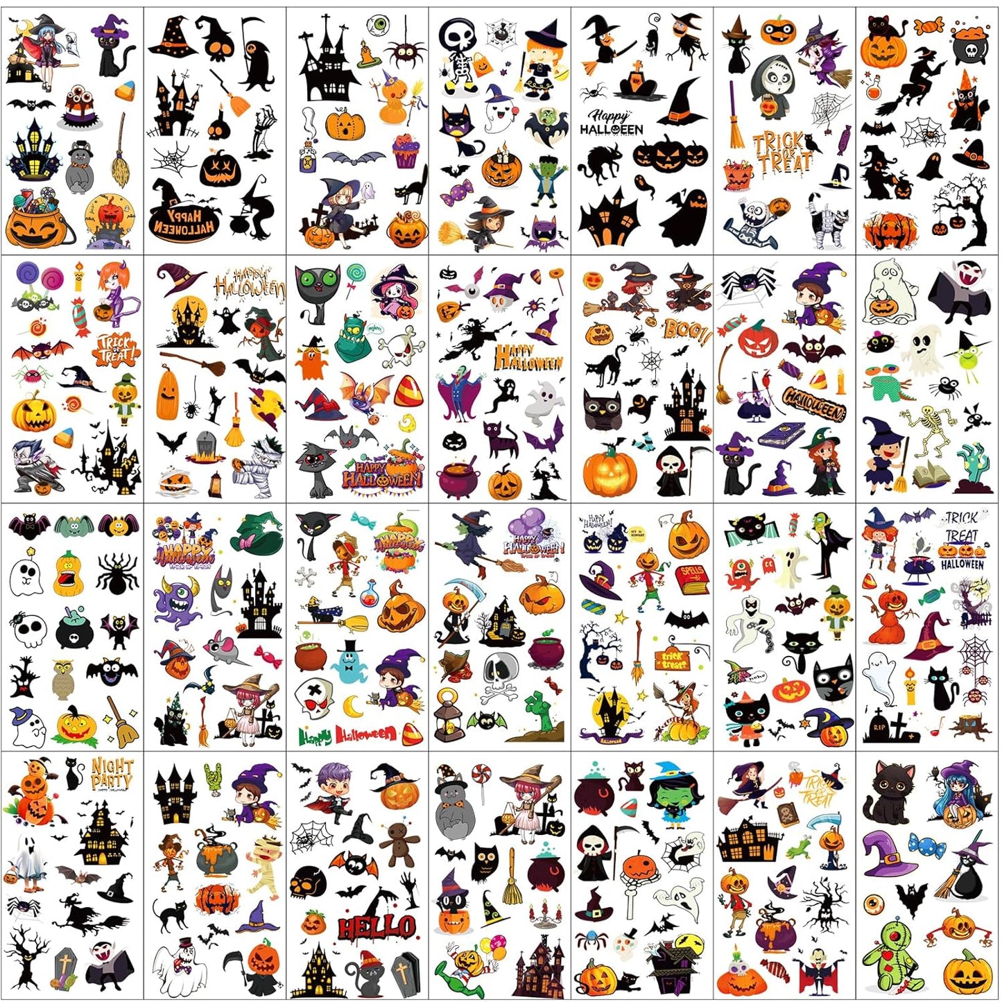 160 PCS Watercolor Animal Temporary Tattoos for Kids - Cute Stickers for Birthday Parties & Gifts | 30 Sheets