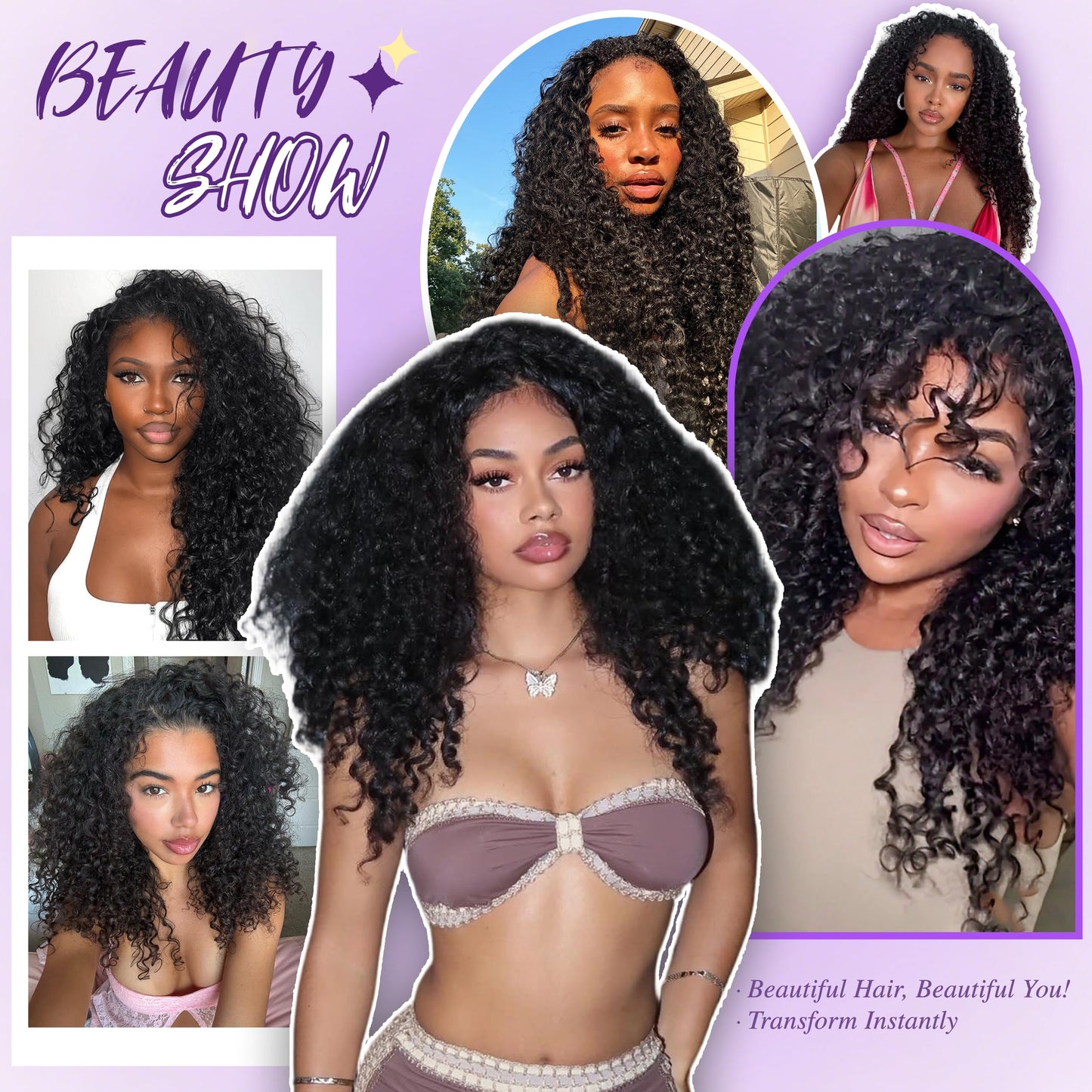 Sdferlin 12A Burmese Curly Bundles Human Hair 3C4A 100% Unprocessed 20 22 24 Inch Curly Human Hair Bundles Water Wave Quick Weave with Spiral Curly End Hair Extensions