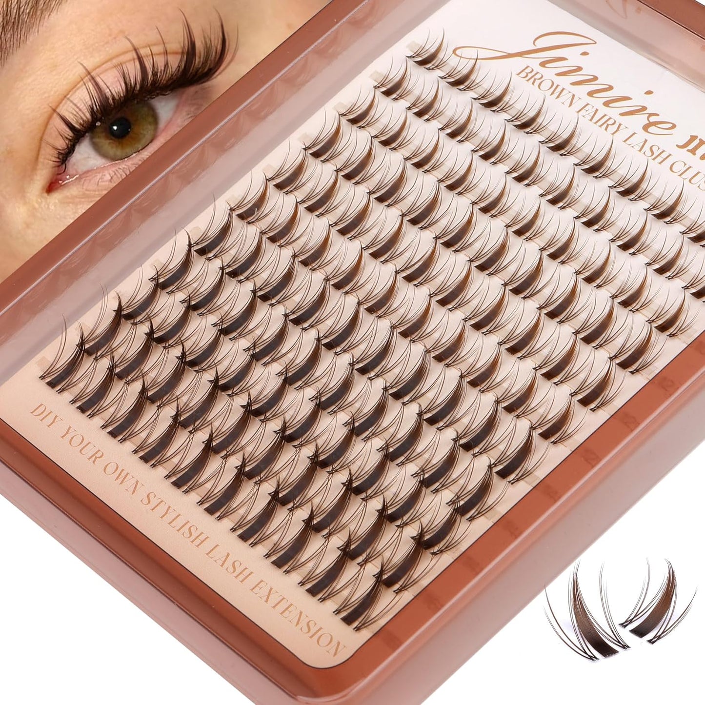 Manga Lash Clusters - Wispy Eyelash Extensions for Fox Eye Look | 10-16MM Pre-Mapped Anime Style