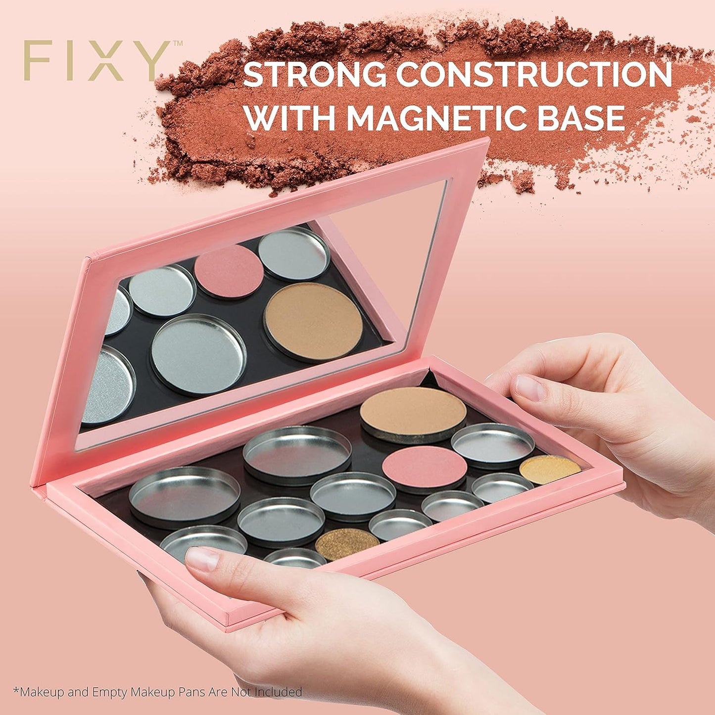 Large Magnetic Makeup Palette with Mirror - Organize & Customize Your Makeup | 5.75” x 8.25”