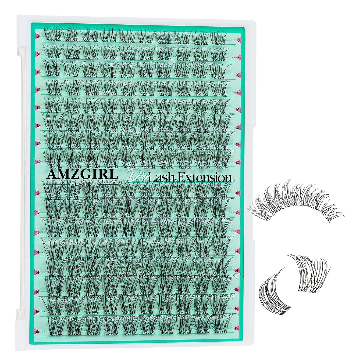 Lash Clusters Kit - 160pcs Natural Eyelash Extensions with Bond, Seal & Applicator Tool | Waterproof & Easy to Use at Home