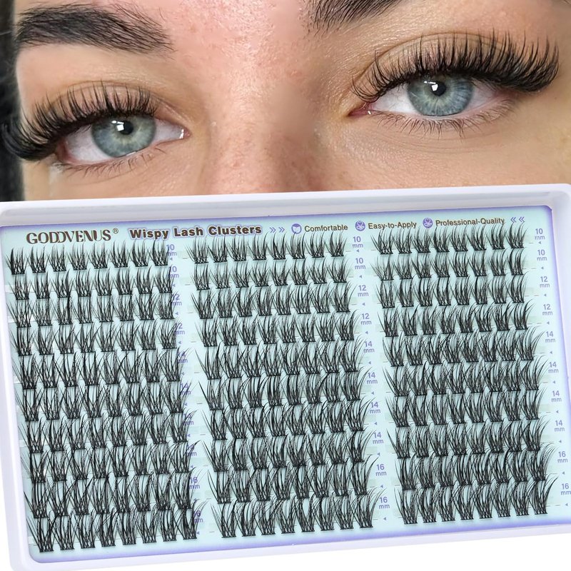 Wispy Lash Clusters - Natural Eyelash Extensions for a No Makeup Look | 10-16mm CC Curve DIY