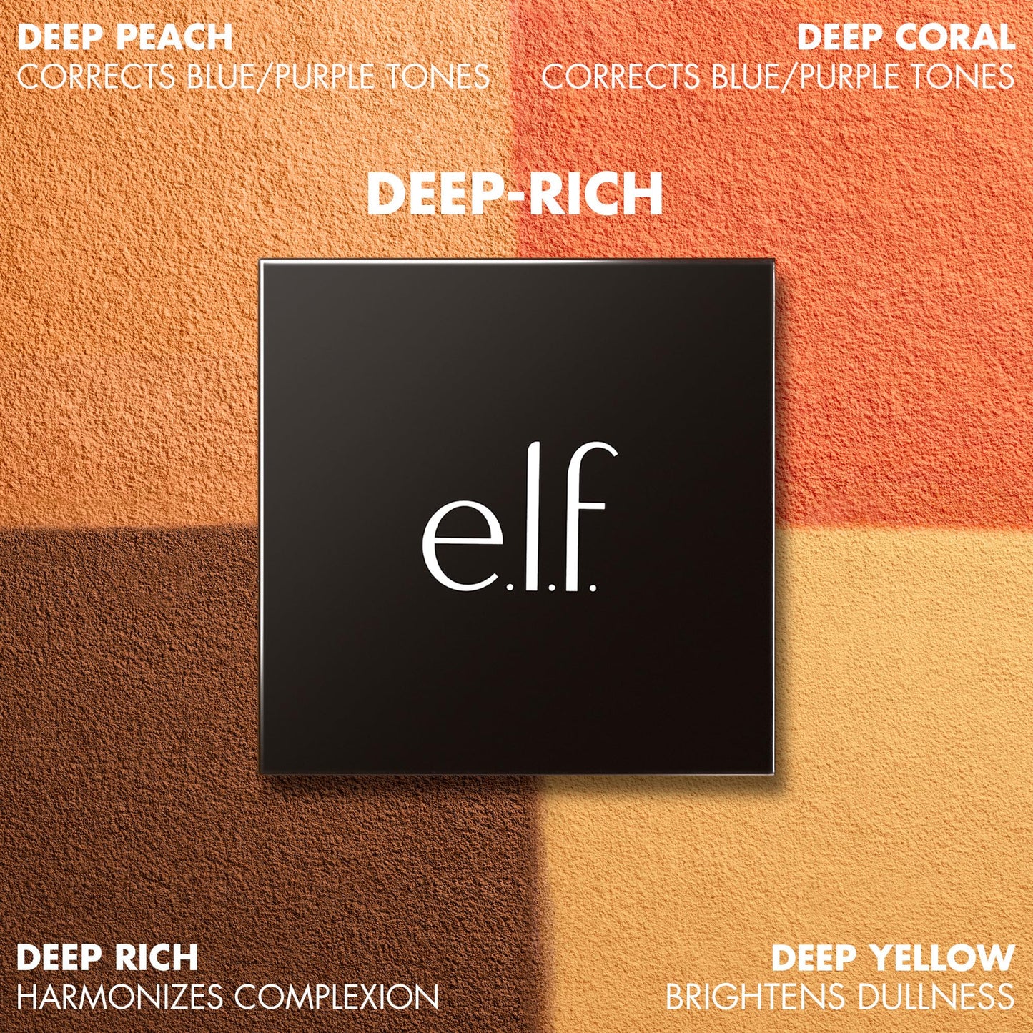 e.l.f. Set it Bright Powder Quad, Brightening Loose Setting Powder, Bakes, Blurs & Sets for Soft-Matte Radiance, Velvet Puff Included, Vegan & Cruelty-Free, Medium-Tan