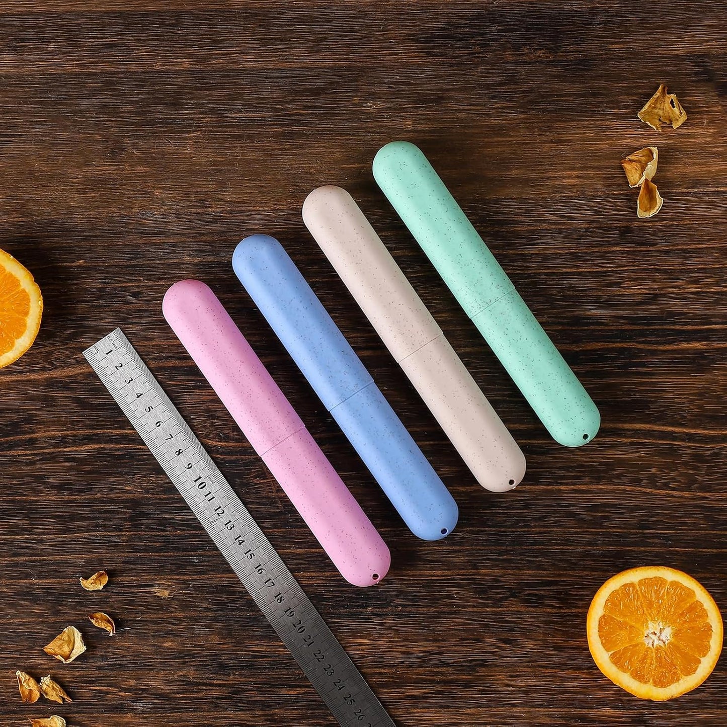 Toothbrush Travel Case - 4 Pack Holder with Ventilation Holes for Home, School & Camping