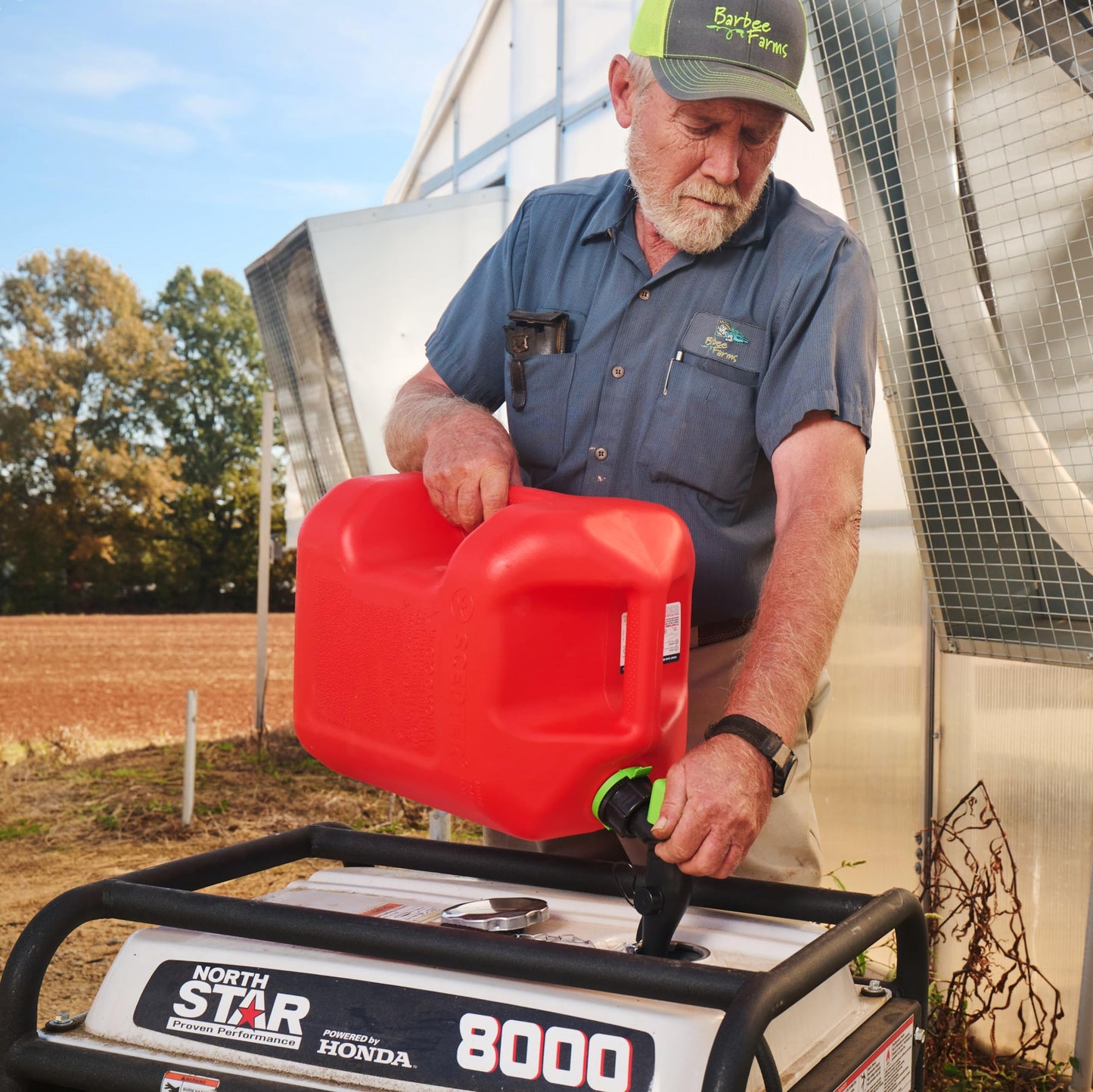 Scepter FSCG552 Fuel Container with Spill Proof Spout with Bonus Spout Extender, Rear Handle Red Gas Can, 5 Gallon
