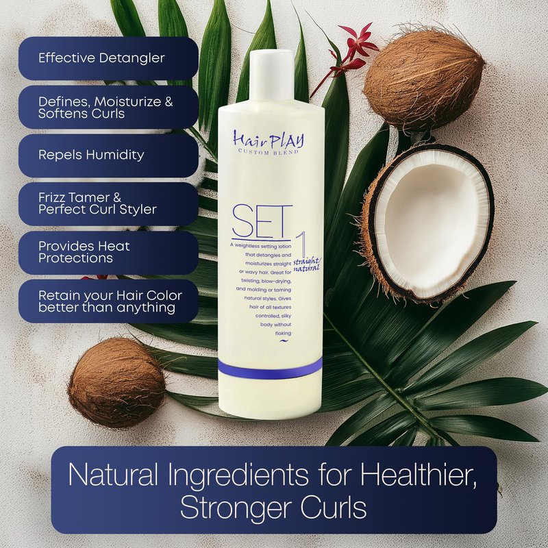 Hair Play Set #1 Hair Foam Mousse - Light Hold Styling Foam for Frizz Control - Volume Mousse for Fine Hair & Natural Straight Hair- Lightweight & Non-Greasy - Refill Hair Mousse Bottle - 16 Fl Oz