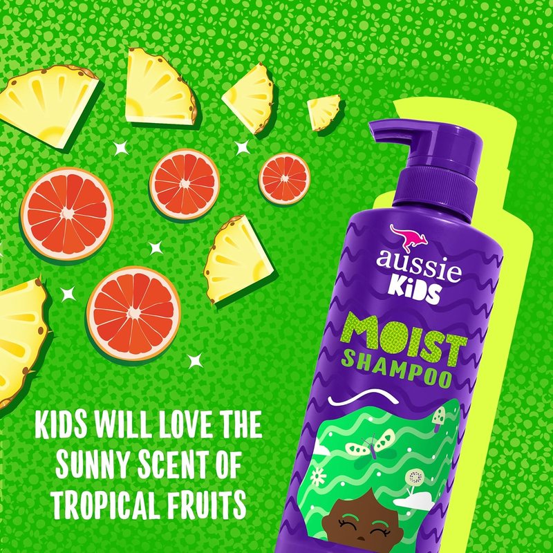 Aussie Kids Hair Care Bundle - Shampoo, Conditioner & Detangler Spray | Paraben-Free, Sulfate-Free, 16 Fl Oz & 8 Fl Oz