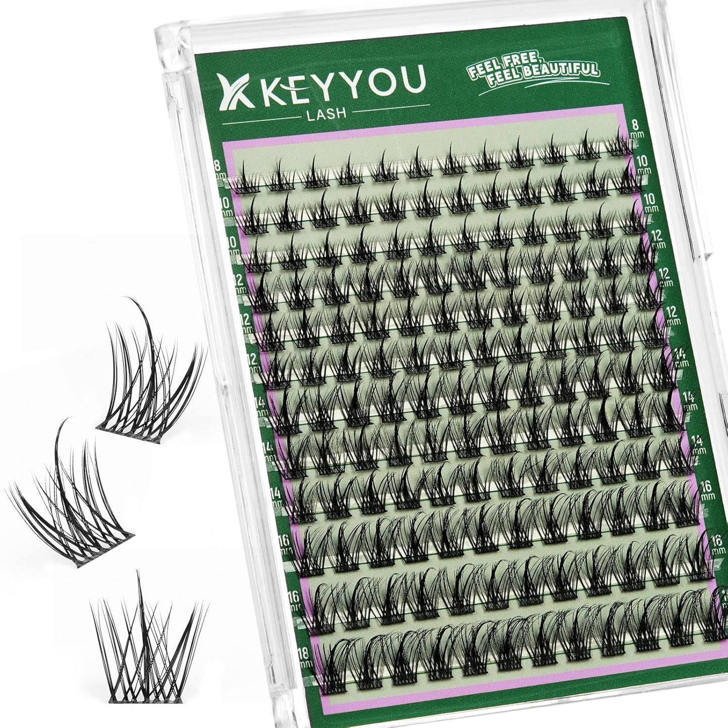 Flora Lash Clusters - D Curl 8mm Eyelash Extensions for Volume & Length