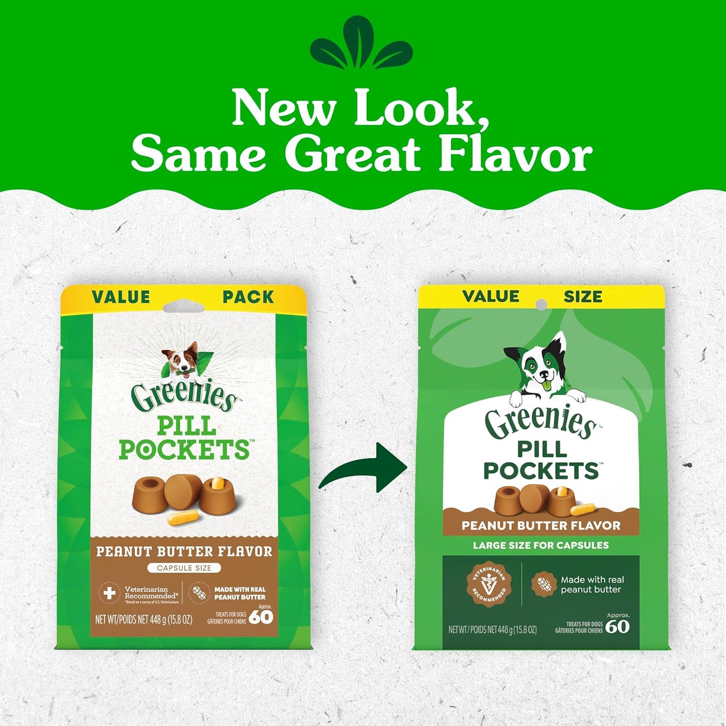 Greenies Pill Pockets for Dogs - Large Peanut Butter Treats for Medication | 15.8 oz Pouch