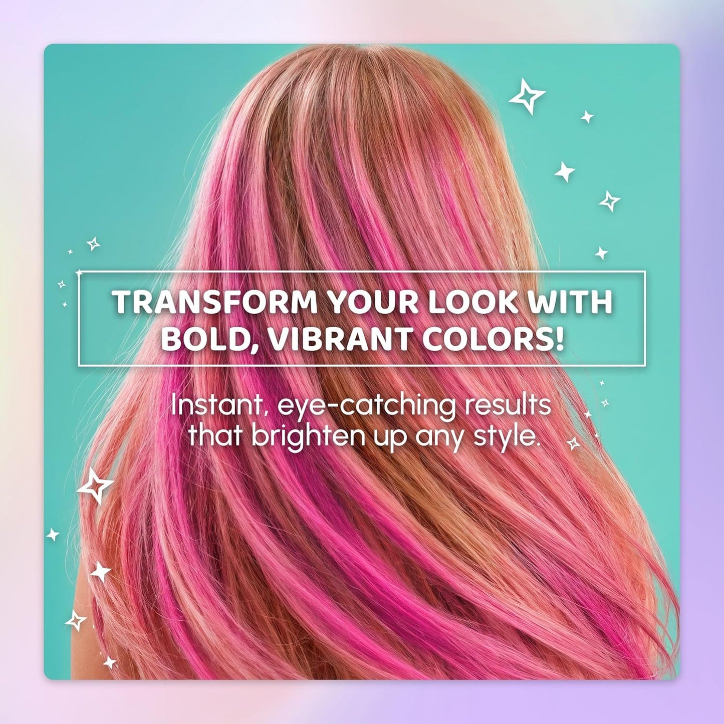Temporary Hair Chalk Comb - 10 Vibrant Washable Colors for Girls & Teens | Perfect for Parties, Cosplay & Halloween