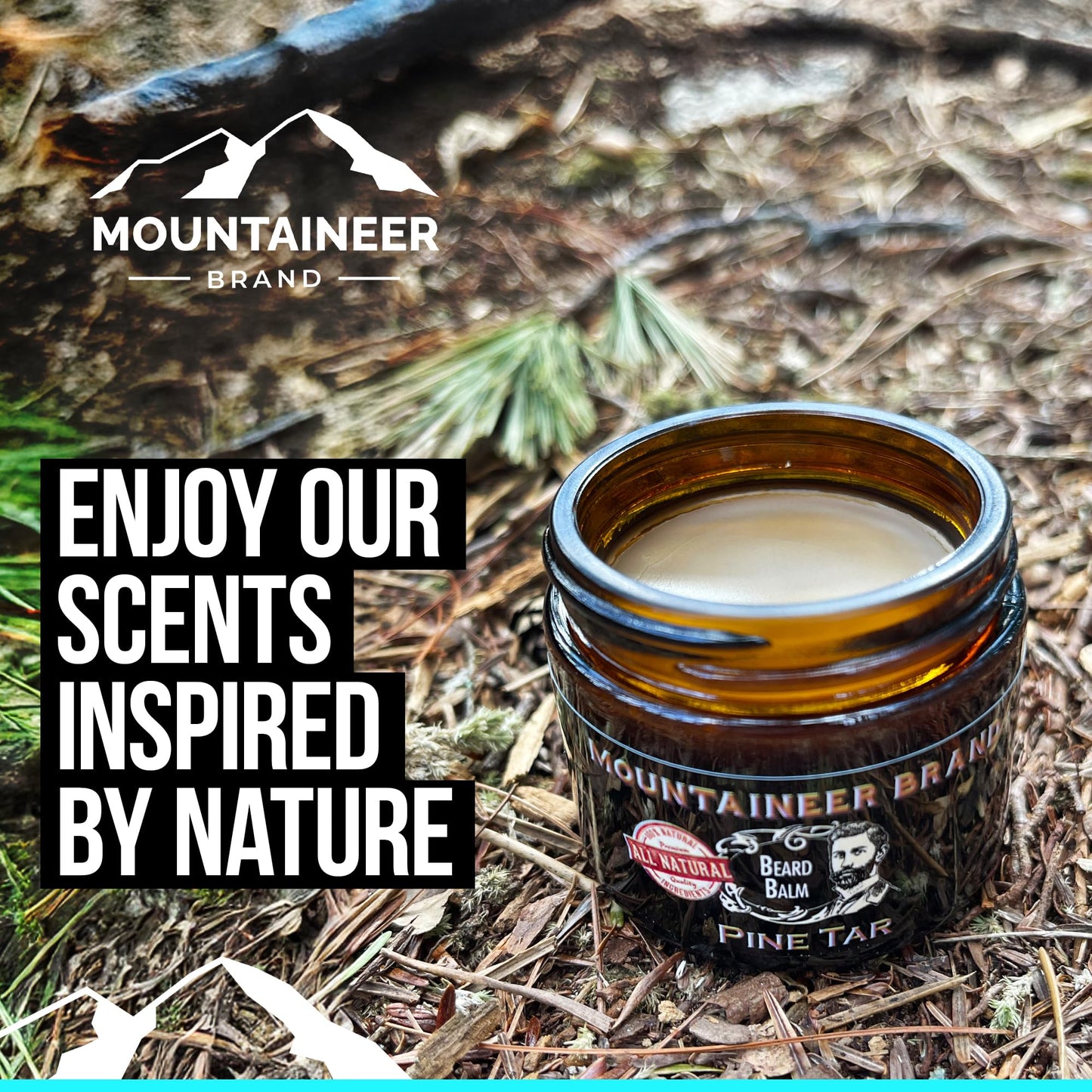 Mountaineer Brand Natural Beard Balm with Smokey Bourbon Scent | Scents Inspired by Nature | Beard Butter for Men | Leave in Condidtioner | Hydrates, Softens and Tames | Made in West Virginia | 2oz