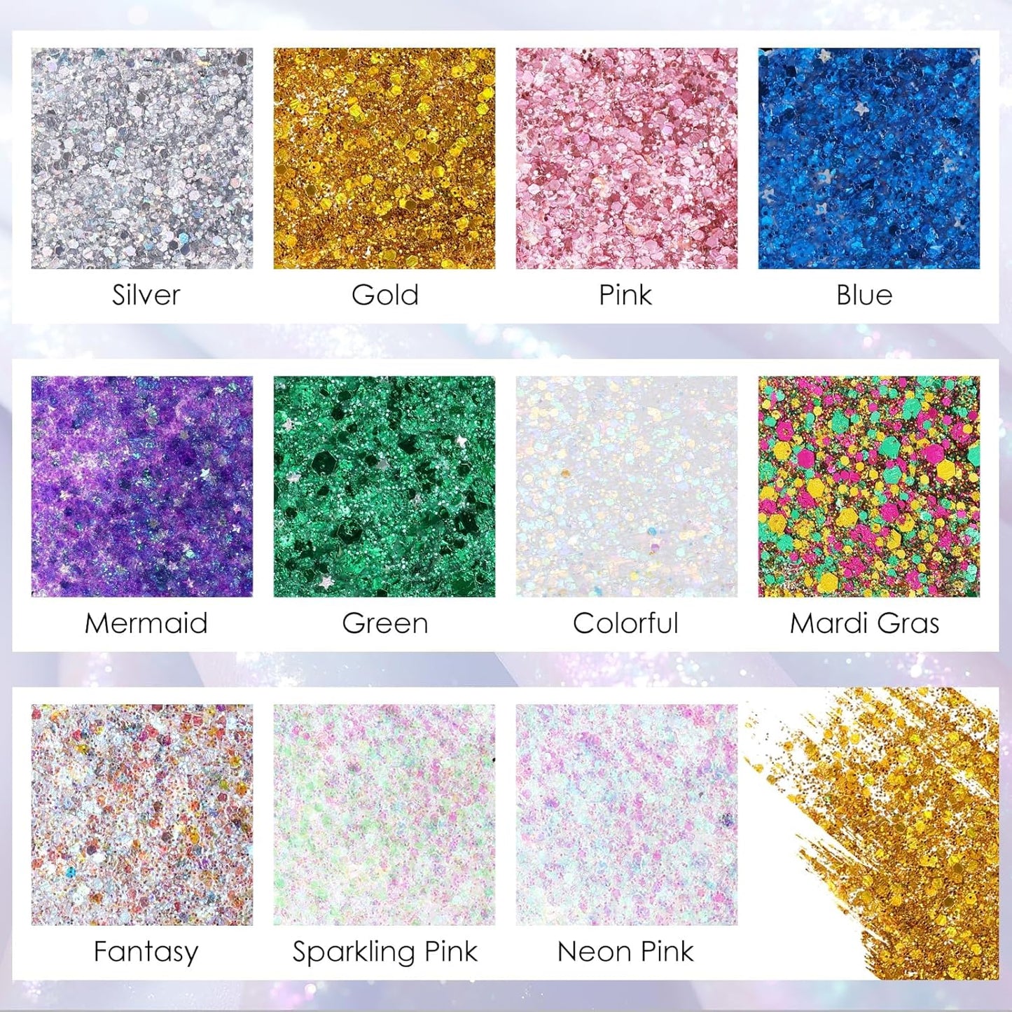 Pink Body Glitter Stick - Chunky Holographic Face Glitter for Rave & Festival Makeup | Perfect for Concerts & Carnival Outfits