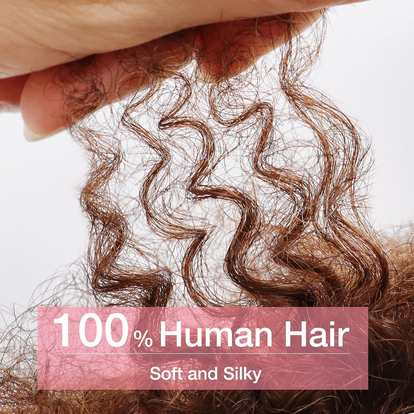 Afro Curly Mannequin Head - 100% Human Hair Cosmetology Doll for Hairdressing Practice | 10'' Brown with Clamp Holder