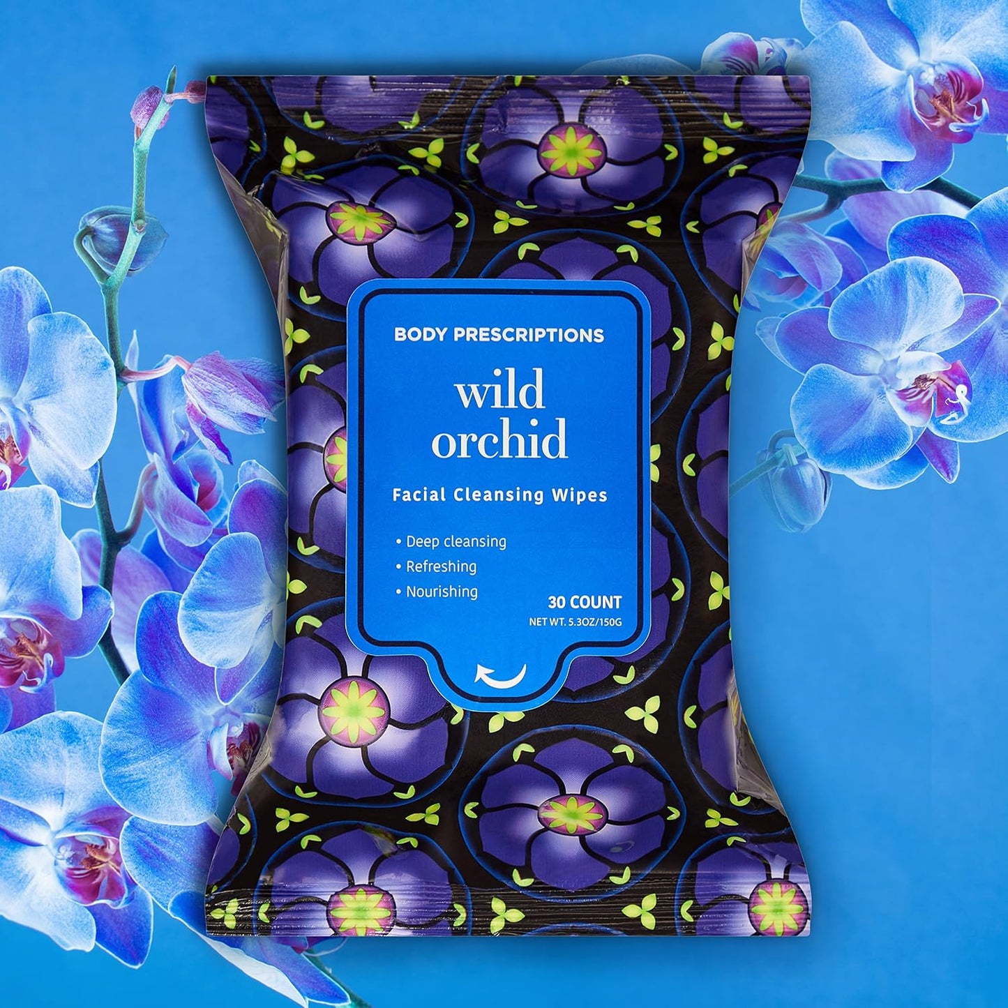Makeup Remover Wipes - Gentle Cleansing Wipes for Easy Makeup Removal | Mandarin, Orchid, Grapefruit & Jasmine Tea - Bulk Pack